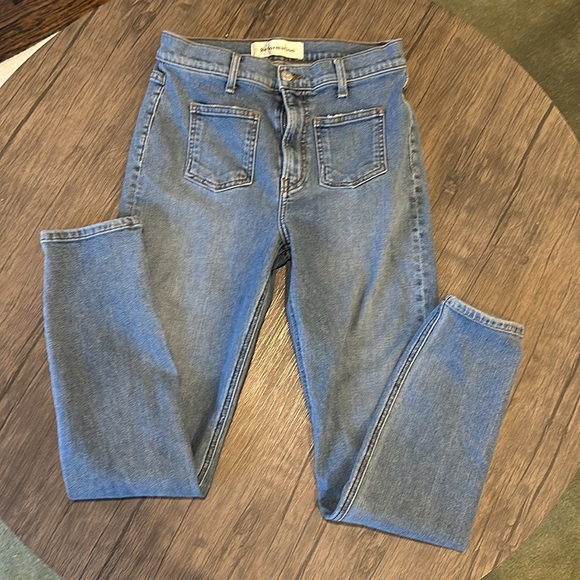 REFORMATION High Skinny Crop Patch Pockets Jeans in Catalina wash Size 28 - Picture 9 of 9